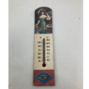 Vintage Pepsi Cola Thermometer Advertising Woman Retro Decor Collectible